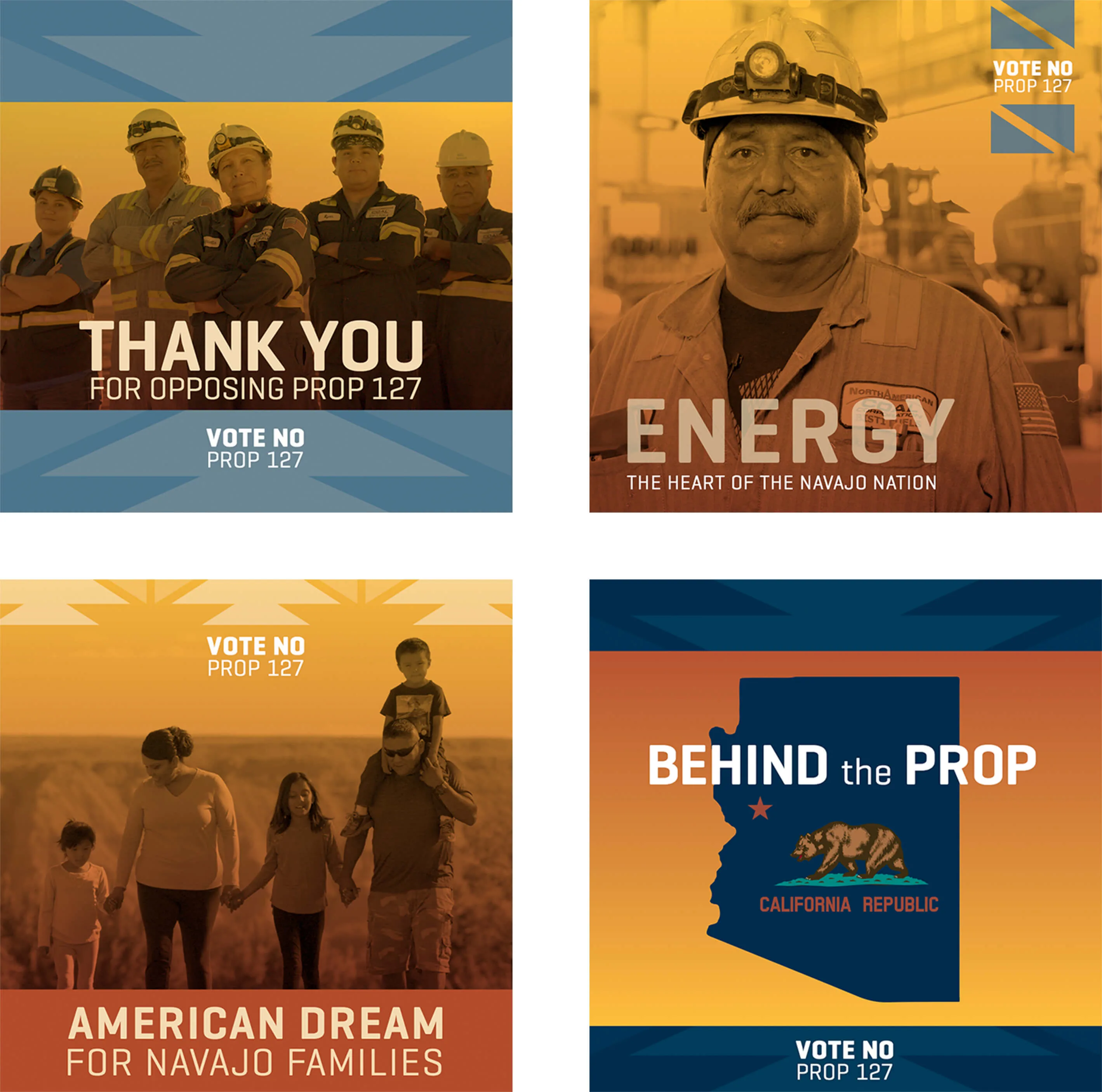 Navajo Transitional Energy Thank You cards and posters design